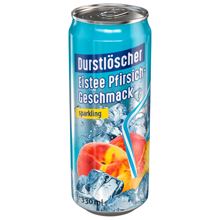 Durstlöscher Eistee Pfirsich sparkling 0,33l